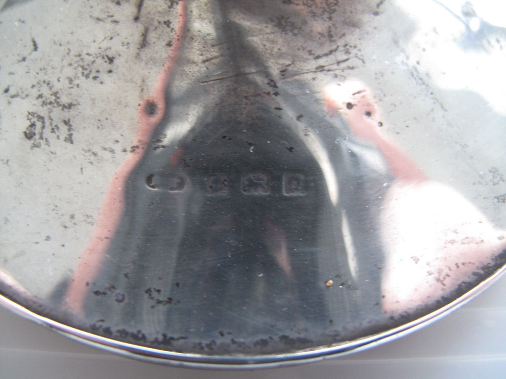 Silver candlestick - hallmarks indistinct - height 8 1/2"