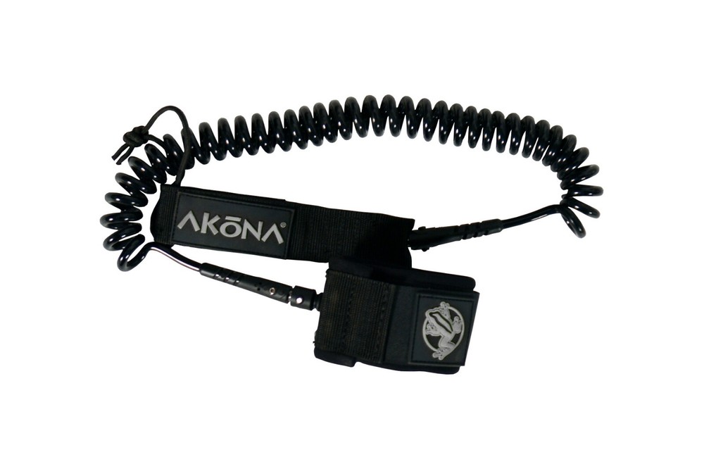 Akona Stand Up SUP Paddle Board Leash 10ft Surf Board Coiled Long Ankle Strap