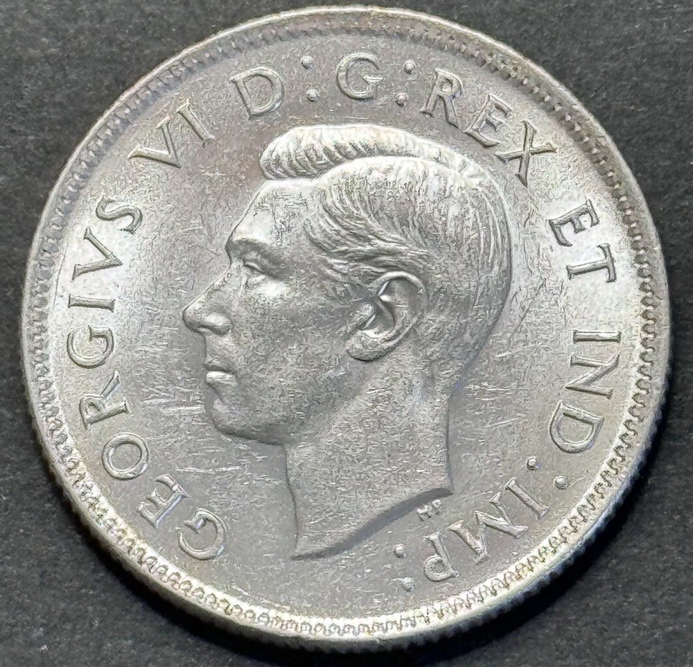 1940 Canada 25 Cent George VI Silver Coin UNC