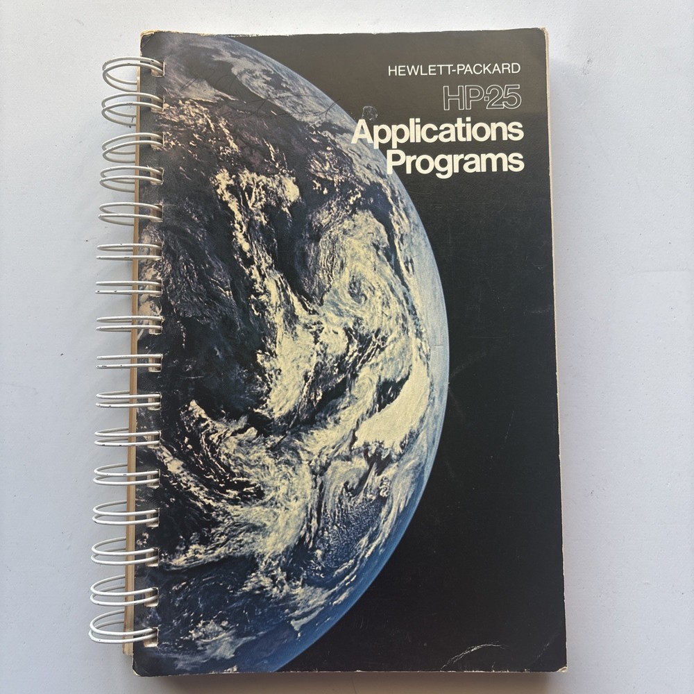 VTG Hewlett Packard HP-25 Applications Programs 1975 Manual