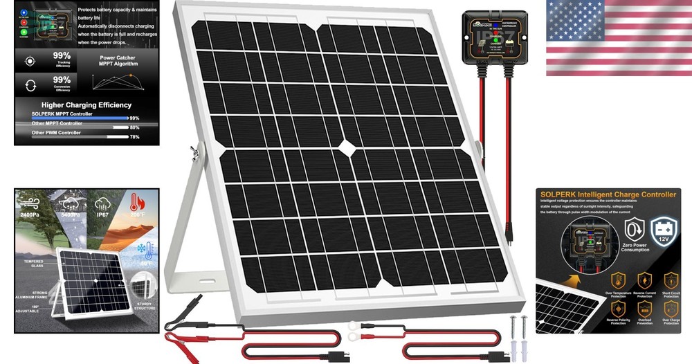 Marine Automotive Solar Panel Kit 20W 12V - Smart Controller=
