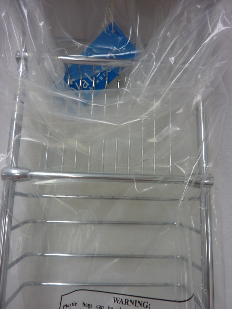 NIB VALSON CHROME BATHTUB CADDY RACK ORGANIZER ADJUSTABLE