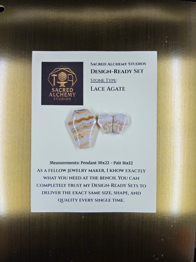 Coffin Shape - Lace Agate - Design-Ready Sets