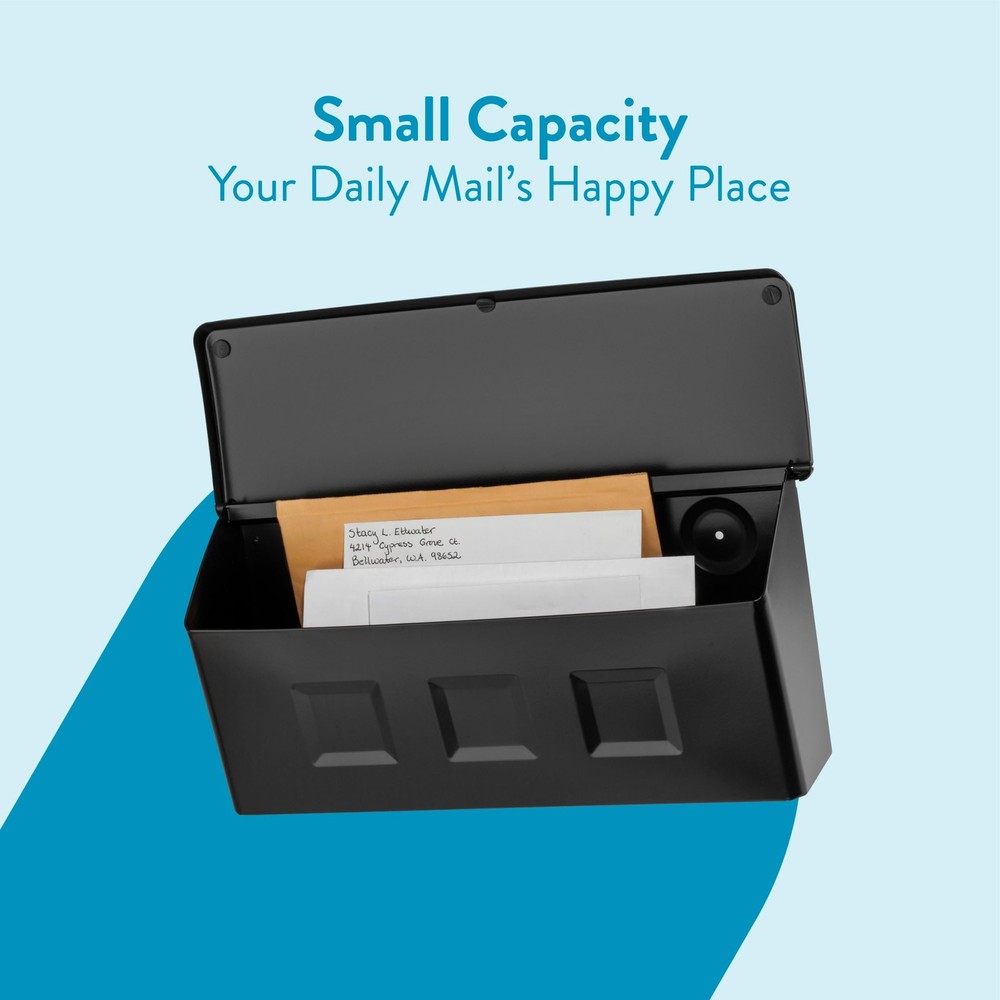 Architectural Mailboxes Wayland™ Wall-Mounted Mailbox for Small, Black