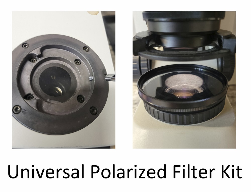 4 Sizes, Universal Microscope Linear Polarizer Filter Kit - 98% Extinction Ratio