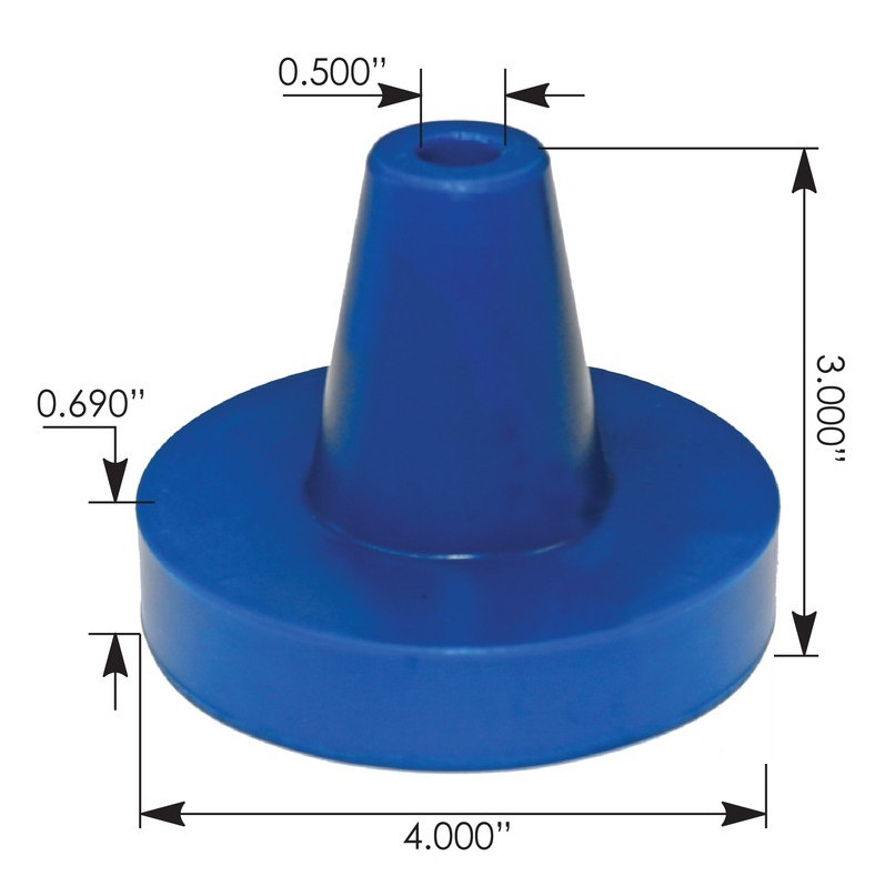 FREIGHTLINER HOOD CONE (Blue Poly)  PAIR