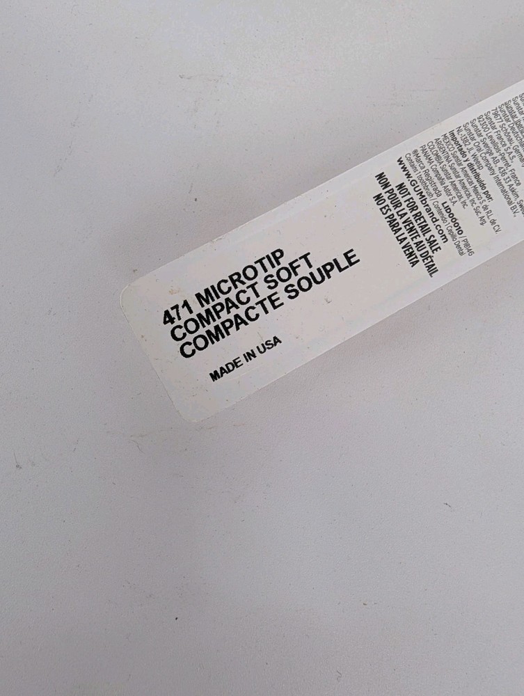 GUM Toothbrush 471 Micro Tip Compact Soft New NOS Orange