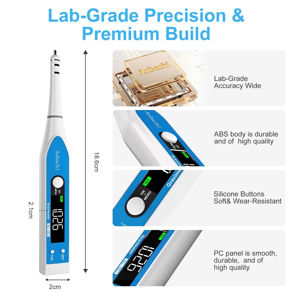 3in1 Salinity Meter for Saltwater Testing Specific Gravity, Temperature,