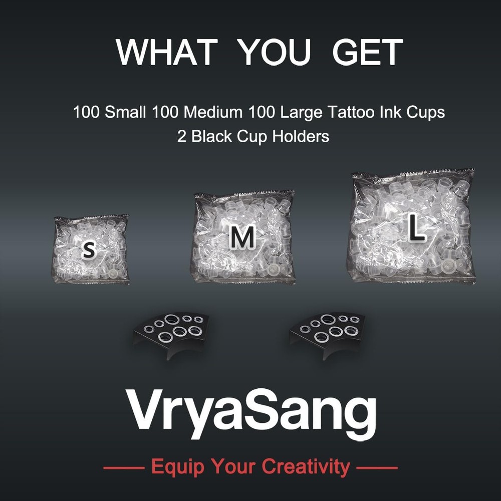 302pcs Tattoo Ink Caps Kit