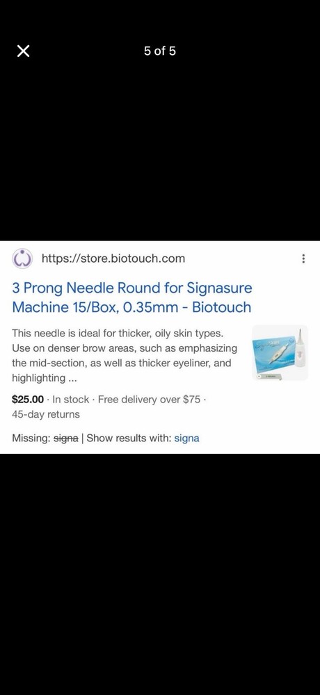 Biotouch Permanent Makeup Silvera Machine + 2 pack 3 Prong Needle. Never used