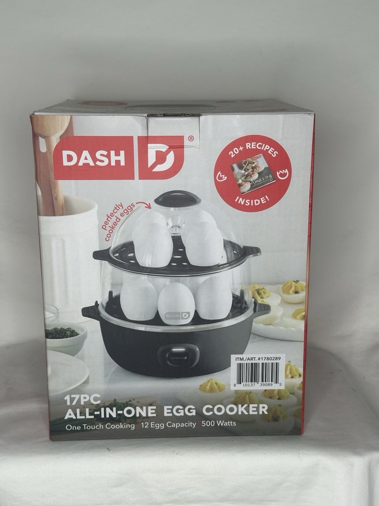 Dash Ultimate Deluxe Egg Cooker with Egg Bite Trays 12 Eggs - Black