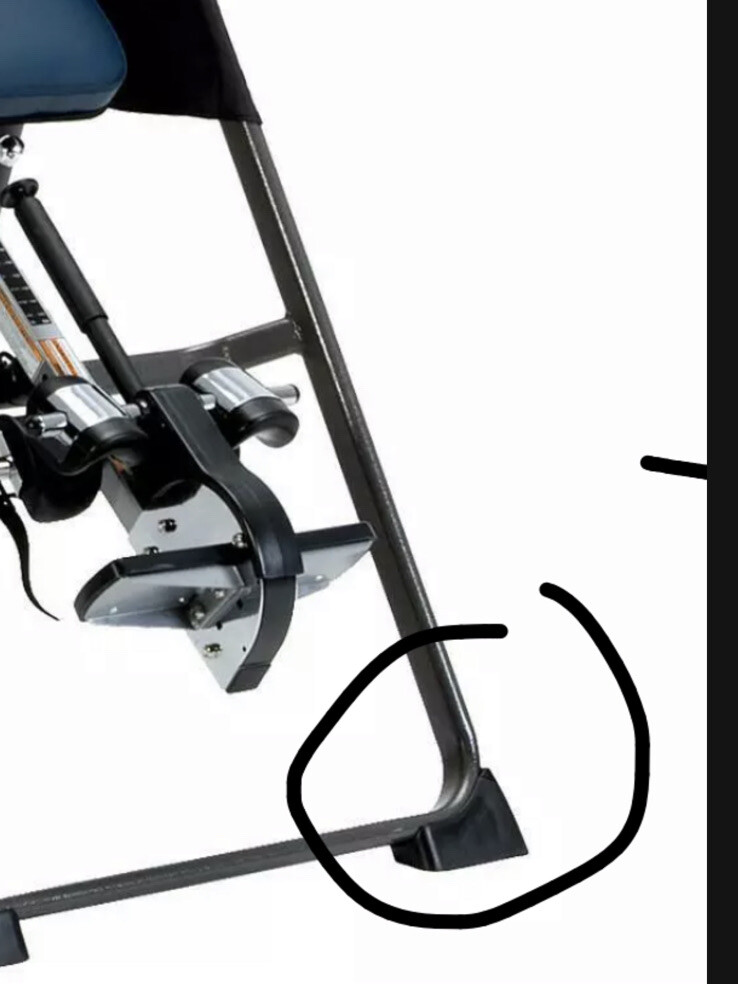IRONMAN Gravity Inversion Table Replacement Part Leg Rubber Foot LEFT FRONT