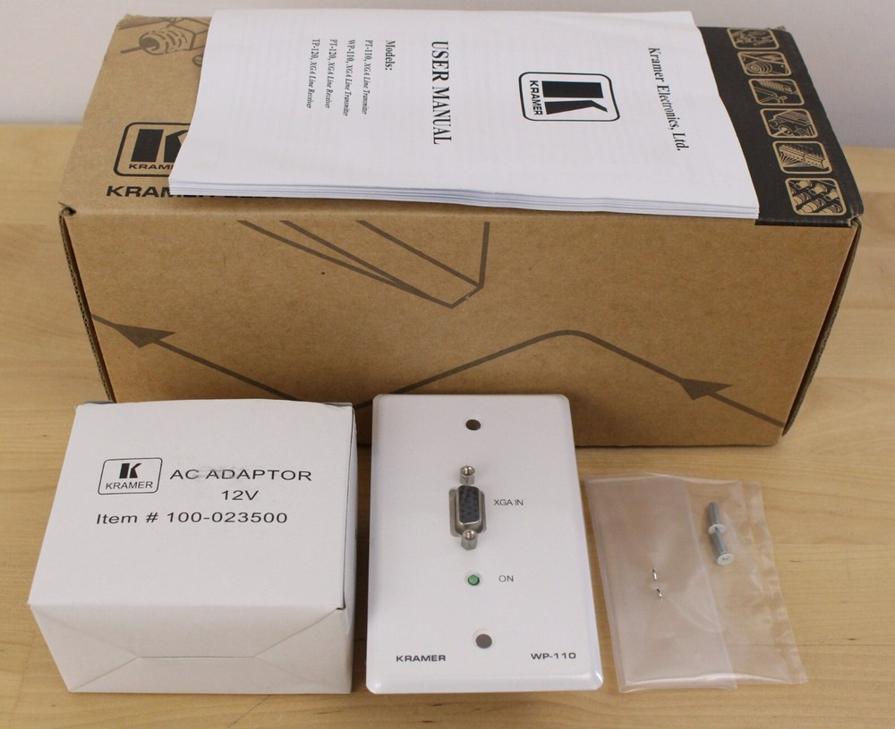 Kramer WP-110/U Active Wall Plate XGA Line Transmitter Computer Graphics Video