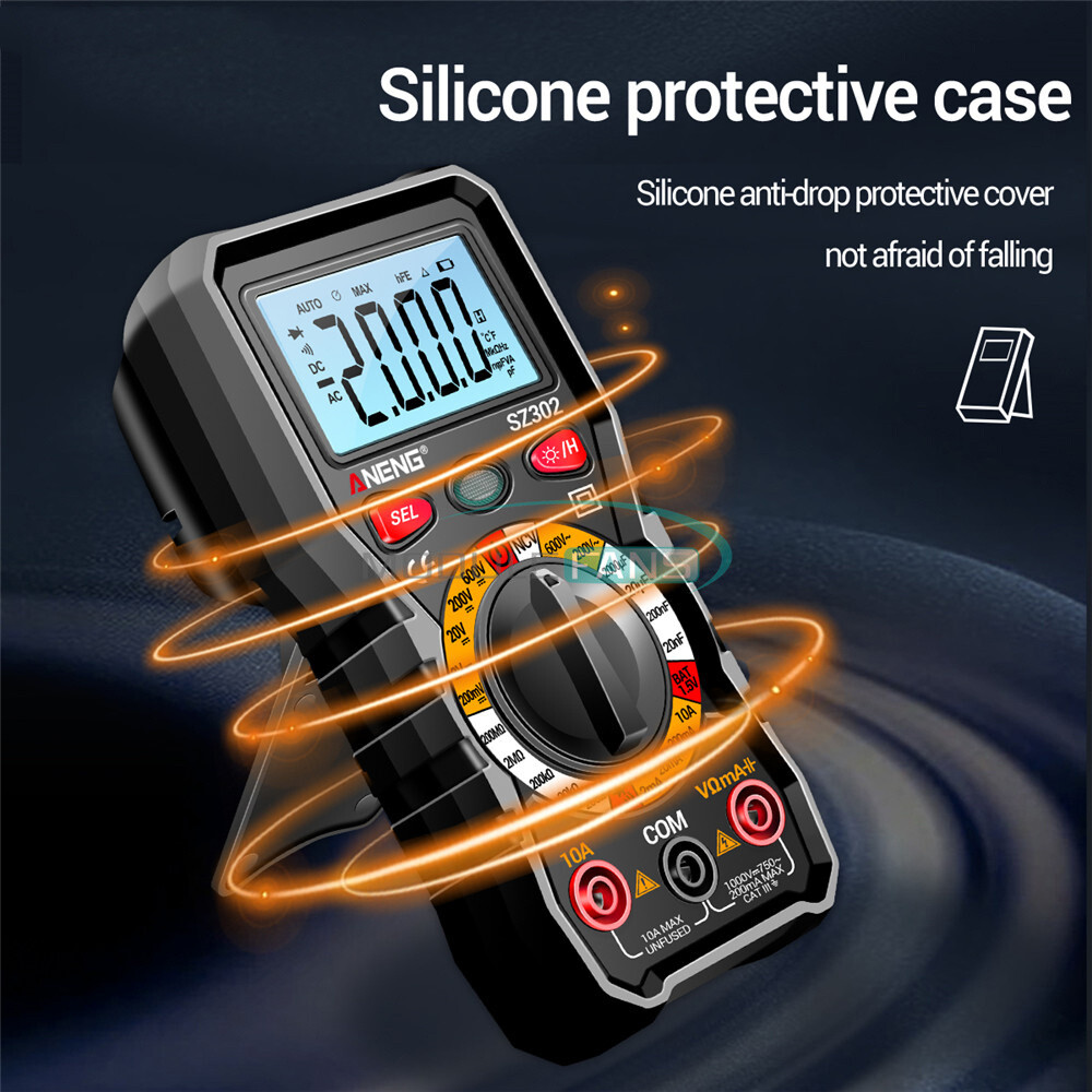 Professional Digital Multimeter AC DC Volmeter Resistance Capacitor Diode NCV