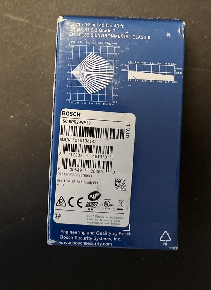 Bosch Security Systems 40' Range Blue Line GEN2 PIR Motion Detector ISC-BPR2-W12