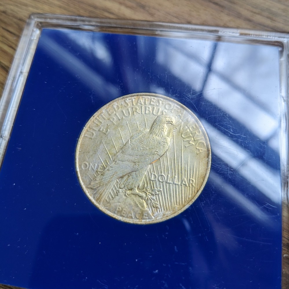 1922 Silver Peace Dollar Coin In Case