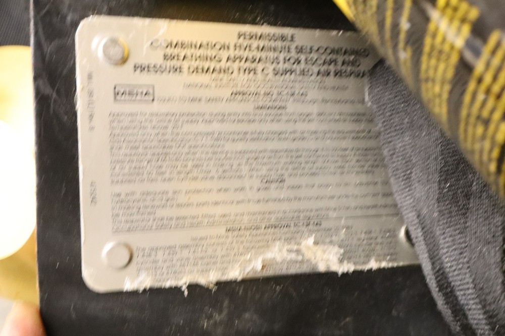 MSA Combination Breathing Apparatus hip air UNTESTED
