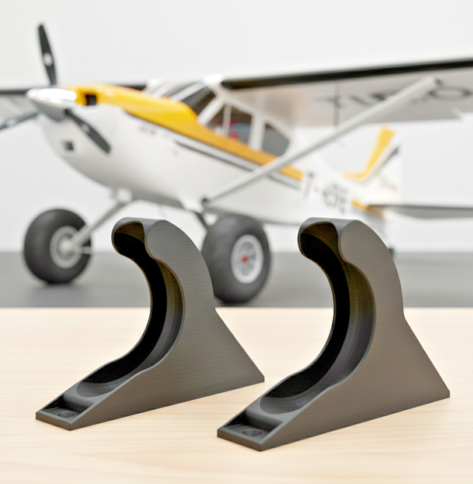RC Plane Wall Mounts for E-flite Apprentice S 15e – Set of 2 Black
