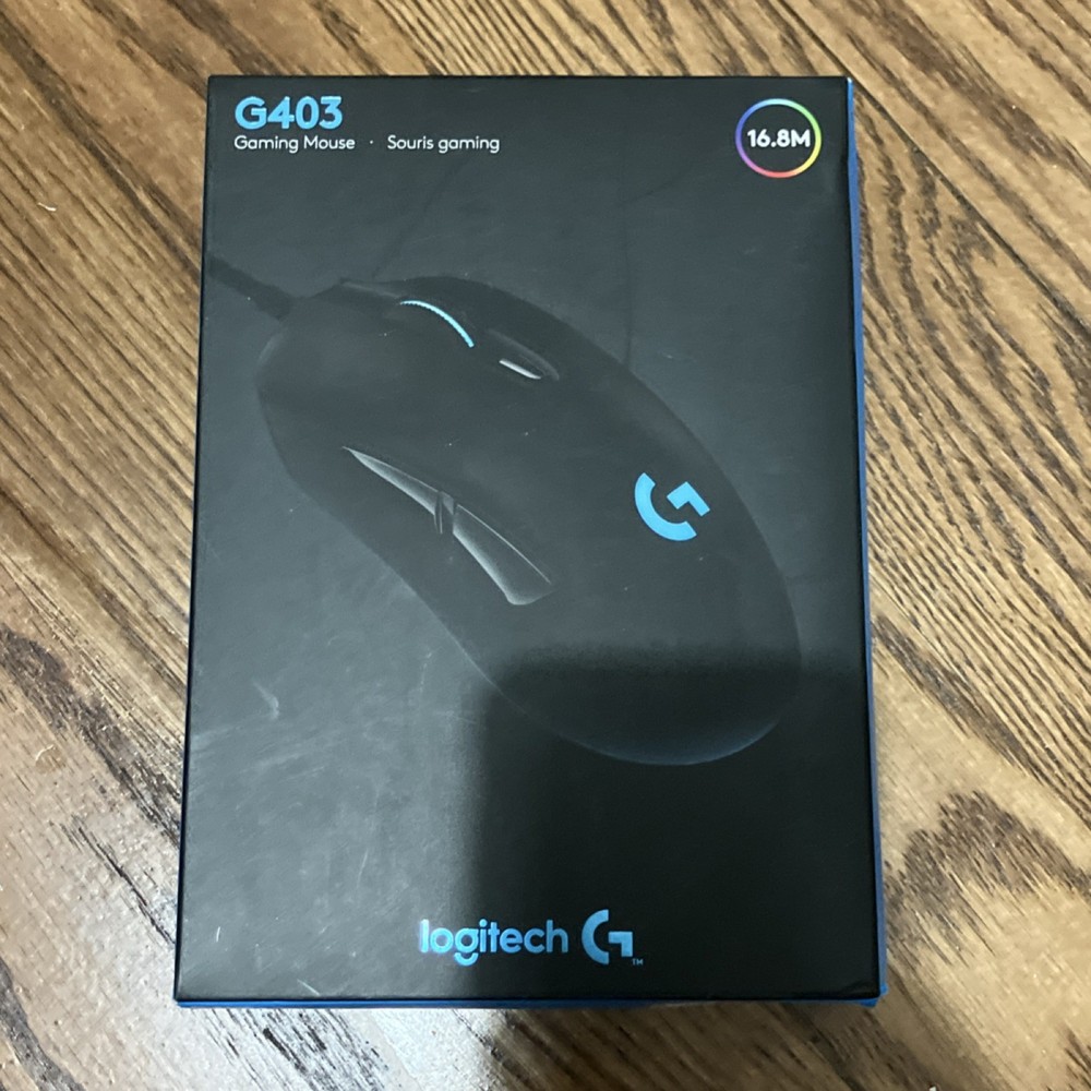 Logitech G403 Wired Optical Gaming Mouse LED Lighting Black Scroll Wheel USB