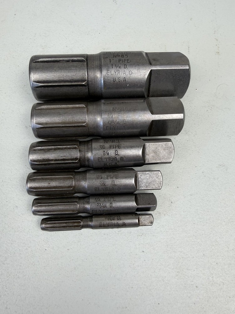 RIDGID 883 Pipe Extractor Set - 1/8" through 1" - 6 Pieces