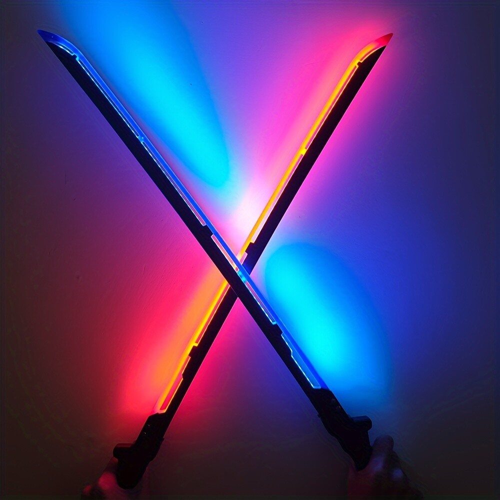 LED Light-Up Samurai Sword Replica - Decorative, Safe for Cosplay/Display