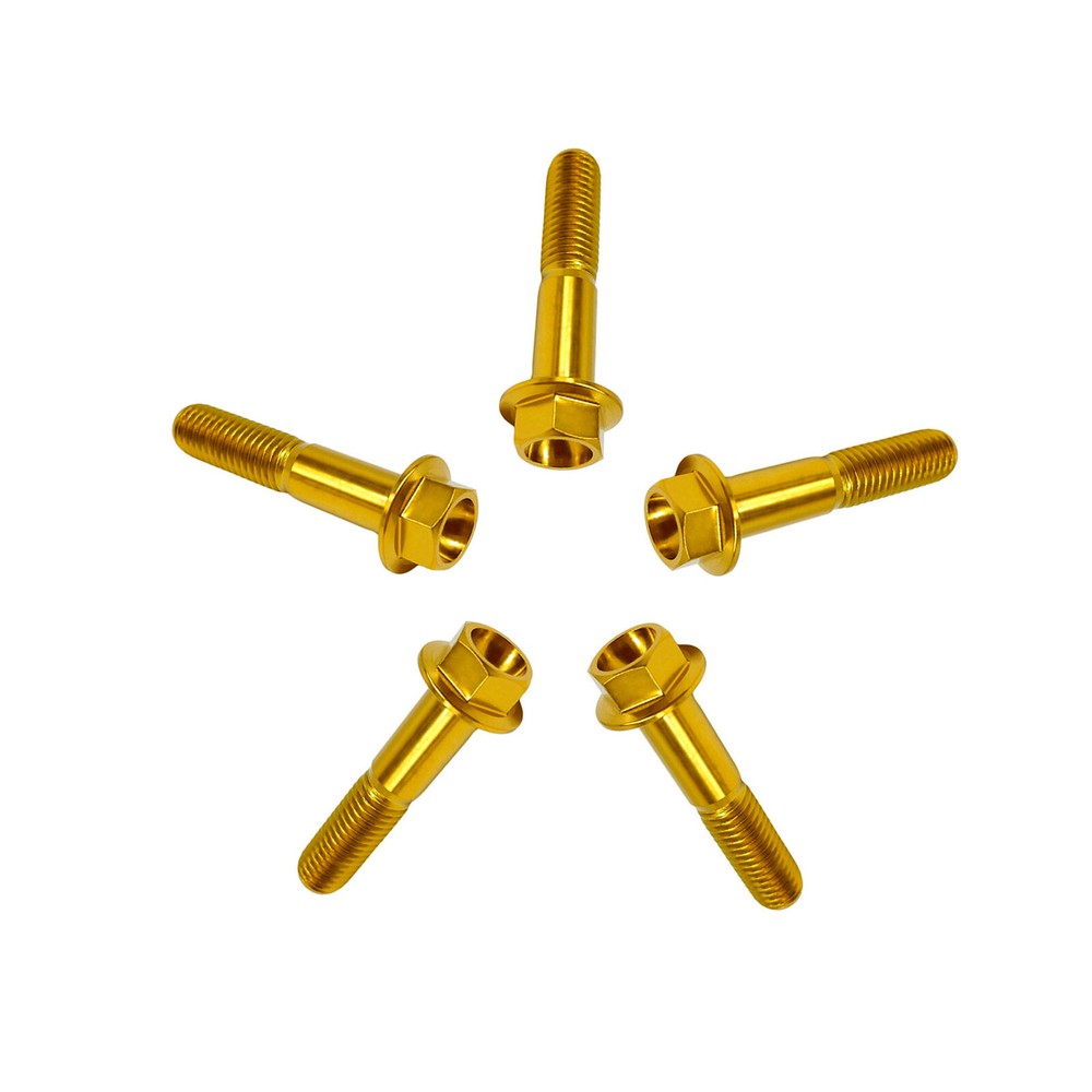 M6 Bolt Titanium Flanged Bolt Rison Titanium Flanged Bolt Titanium Hex Bolt 1PCS