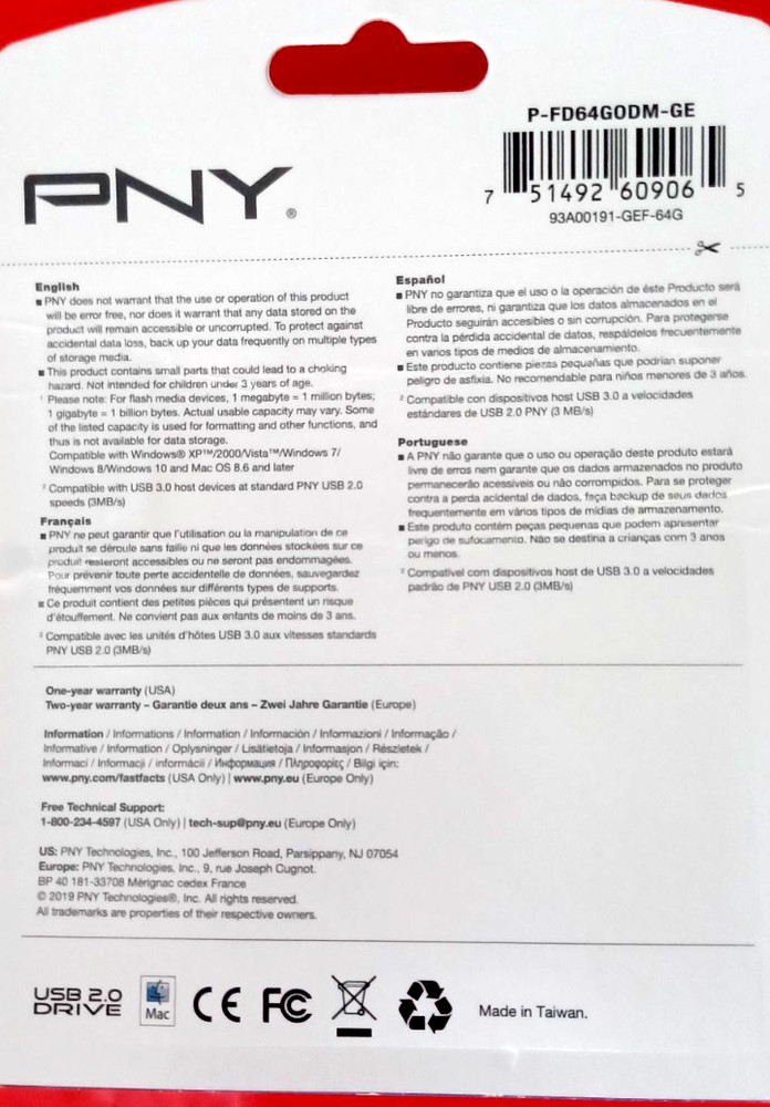 PNY Attache 64GB USB Flash Drive