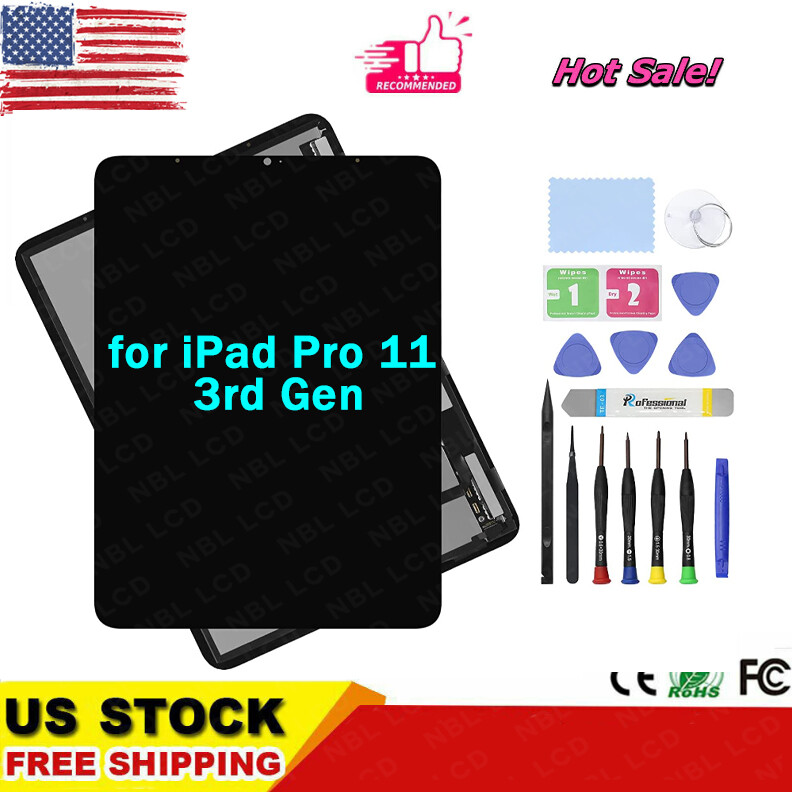 11" for iPad Pro 11 3rd Gen A2301 OLED LCD Touch Display Screen Assembly