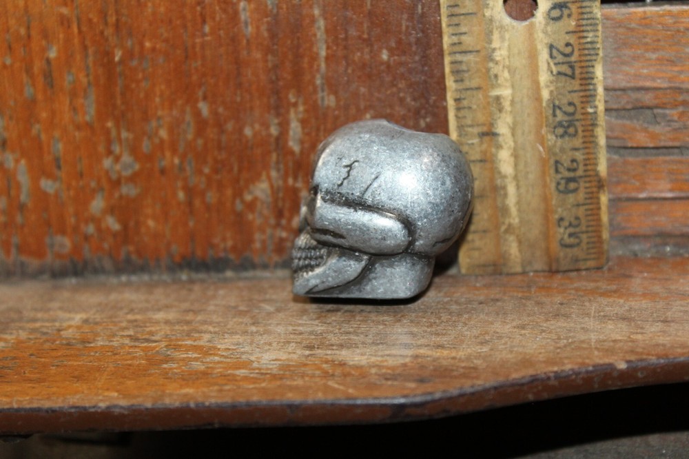 Diecast Metal Skull Bead Pewter Finish