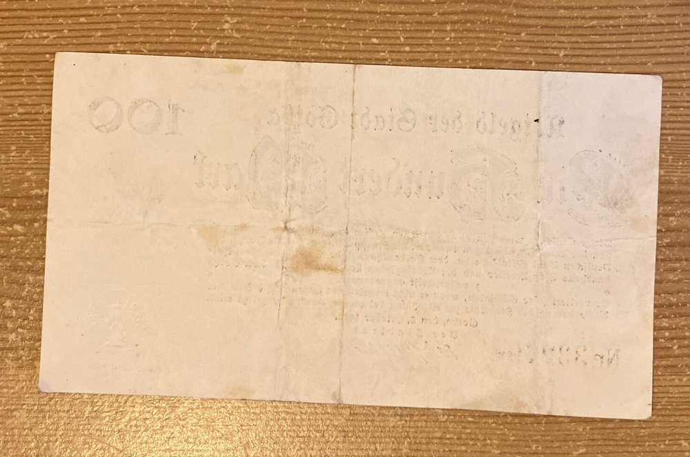 Germany Banknote. 100 Mark. Dated 1922.