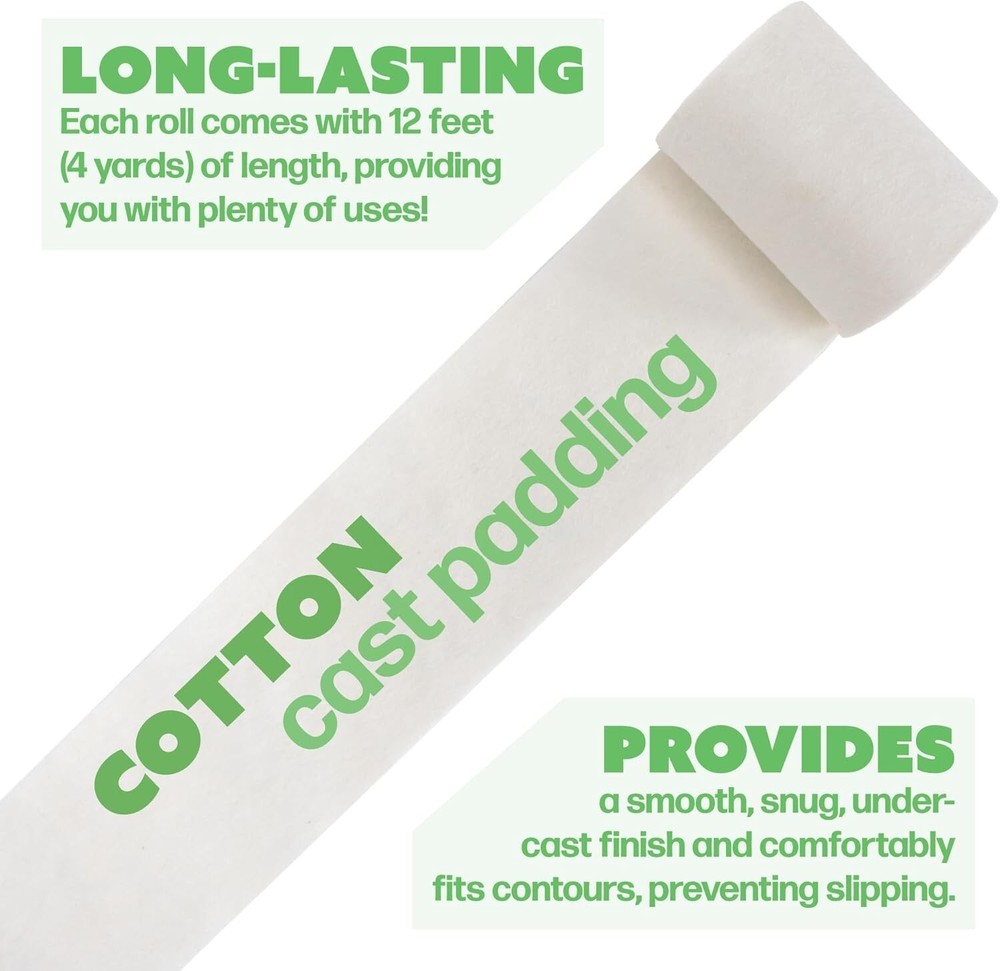 Cotton Cast Padding, 72 Rolls, 3” x 12ft, Individually Wrapped