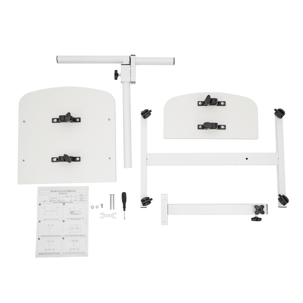 Adjustable Laptop Desk Rolling Notebook Computer Stand Food Tray Bed Sofa Table