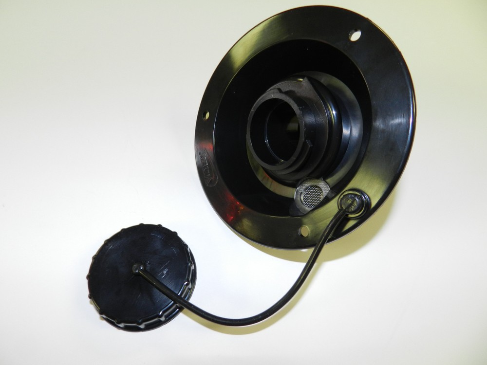 Valterra Round BLACK Gravity Fresh Water Fill Hatch Inlet UV Plastic RV Trailer