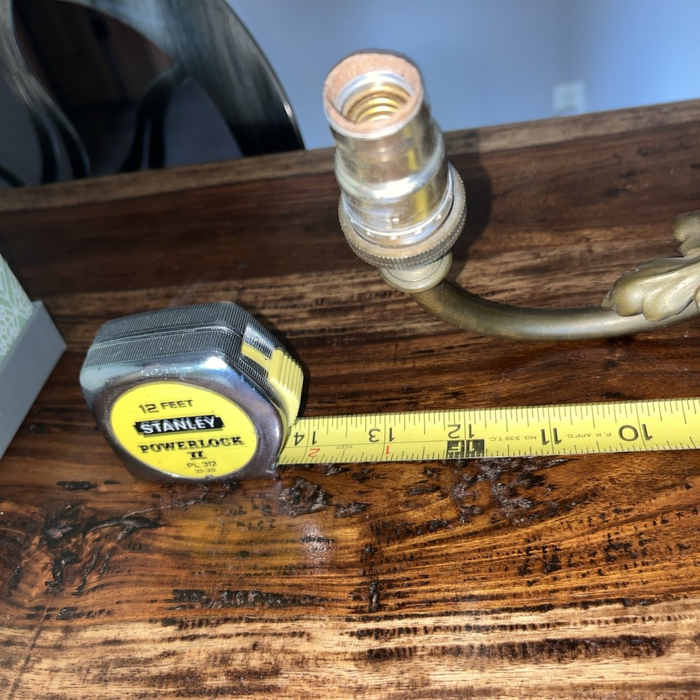 Victorian Era Brass Lamp Wall Mount