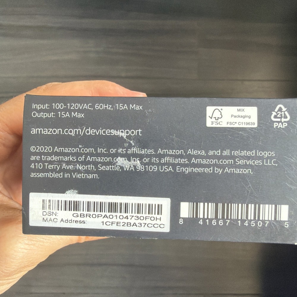 Amazon Smart Plug - White | Works With Alexa | Open Box