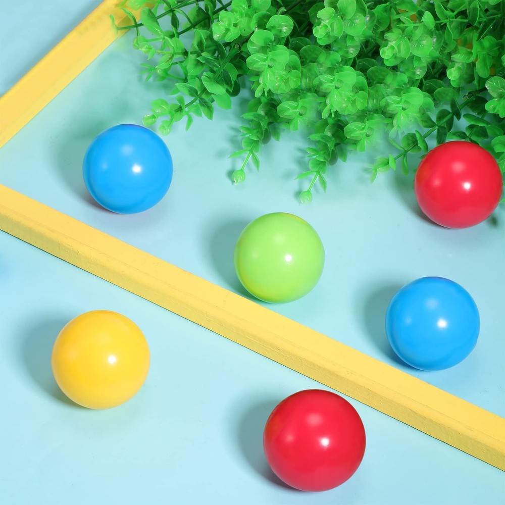 6 Pieces Multi Colored Plastic Replacement Balls Small Bulldozer Popper Toy