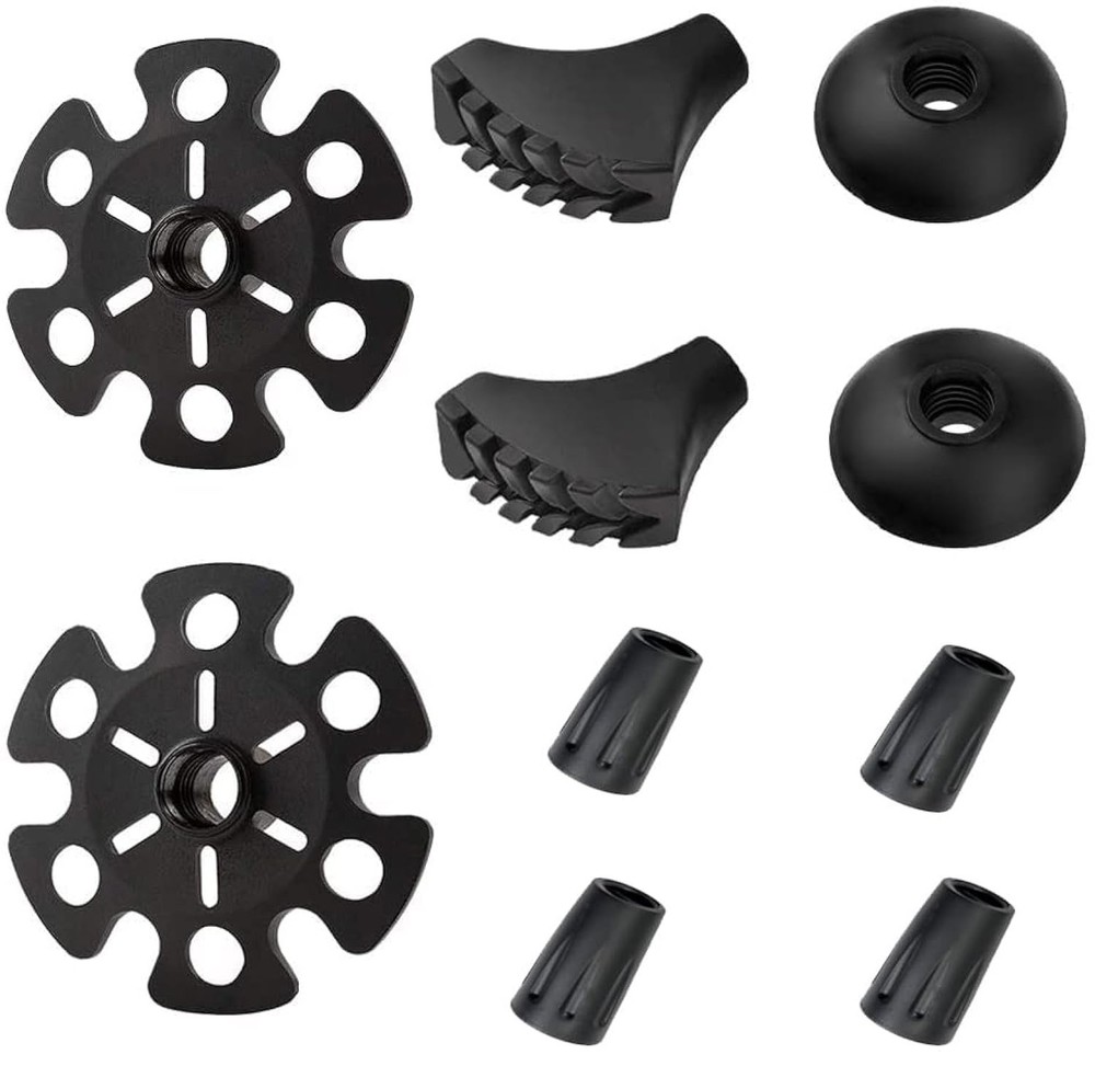 Hiking Walking Sticks Rubber Tips 10 Pack, Replacement Tips Protectors, Snow ...