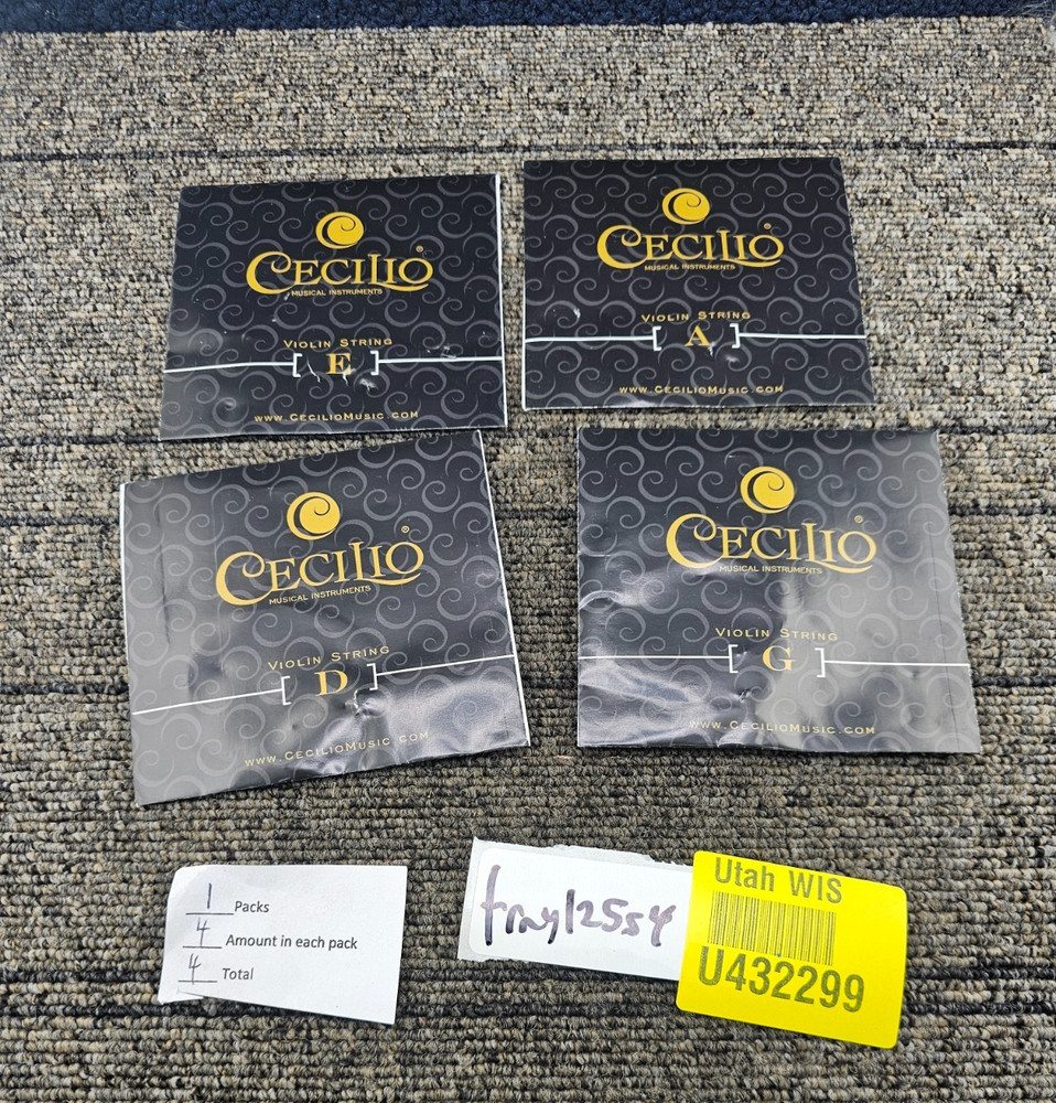 Cecilio 4-Piece Violin Strings Replacement A, D, E, G Warm Bright Sound