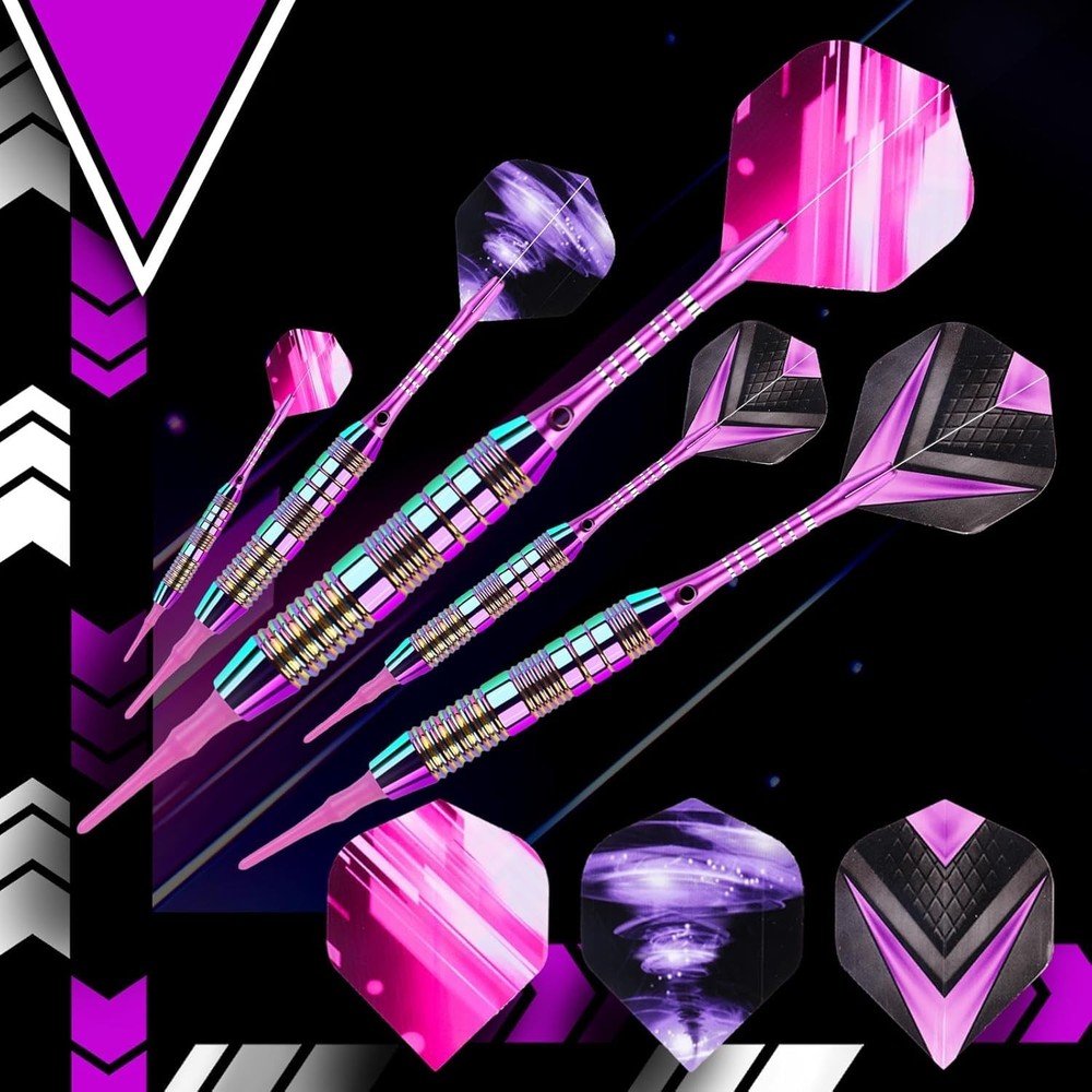 Soft Tip Darts Set - Darts Plastic Tip Sets, 3Pack Professional Plastic Tip D...