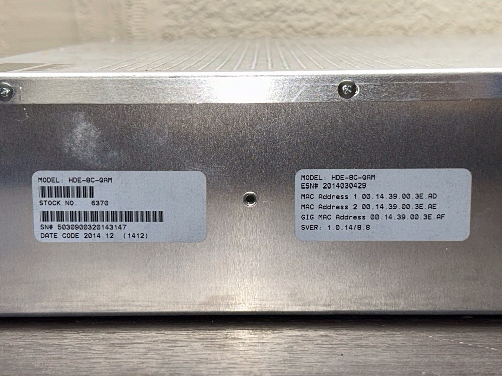 Blonder Tongue HDE-8C-QAM HD Encoder 8 Component QAM #D584