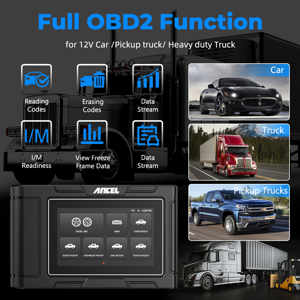 DIESEL TRUCK CODE READER SCANNER ALL SYSTEM DPF REGEN FOR CUMMINS PACCAR ENGINES