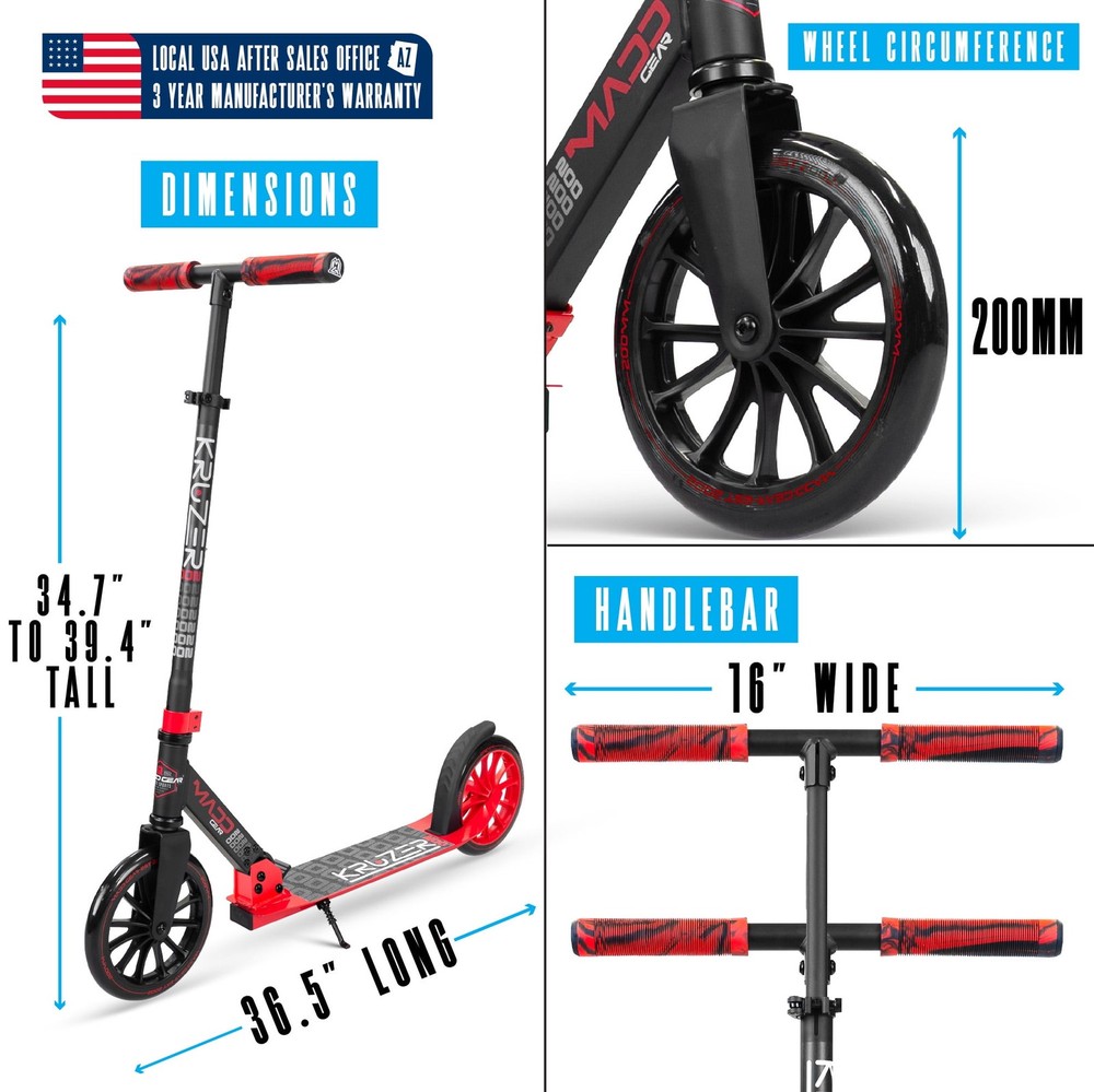 Kick Scooter for Adults and Teens – Folding Adjustable Scooter