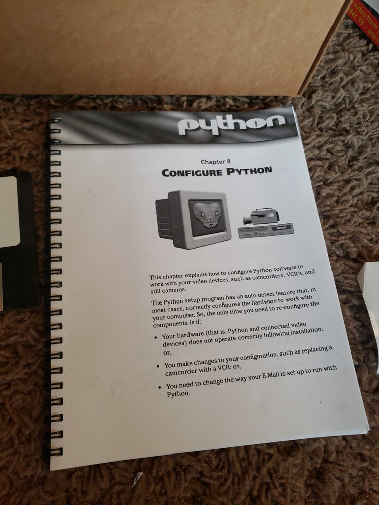 Vintage Gaming Videonics Python Video Capture Card w/ Free Software Complete