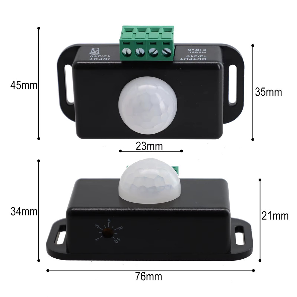Motion Sensor Switch DC 12V-24V 8A Motion Sensor Motion Sensor Infrared PIR LED