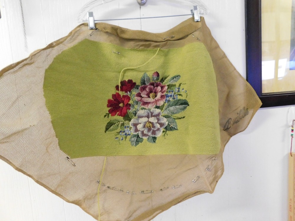 Vintage Bucilla Needlework on Burlap