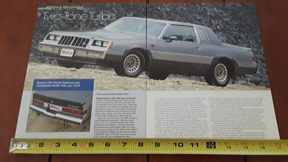 1982 1/2 BUICK GRAND NATIONAL  ORIGINAL 2007 ARTICLE