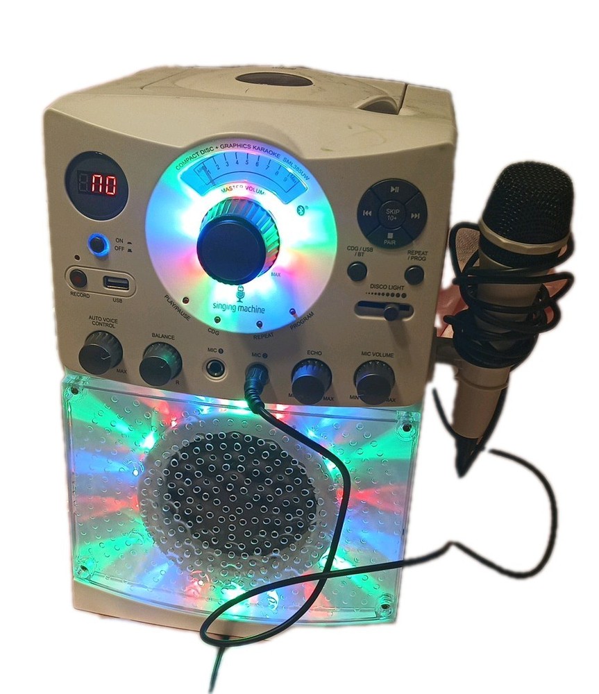 SINGING~MACHINE *CD+G *Bluetooth *Karaoke System w/ *LED Disco Lights