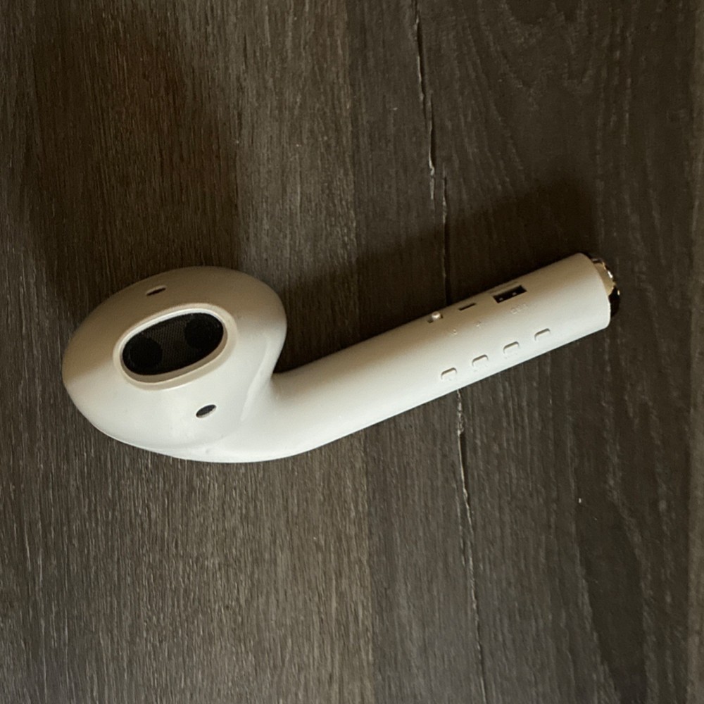 A bug Speaker that resembles a apple AirPod.