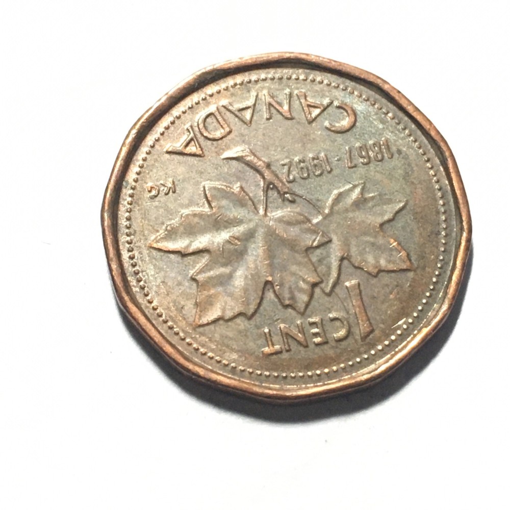 1992 CANADA ONE CENT COIN.