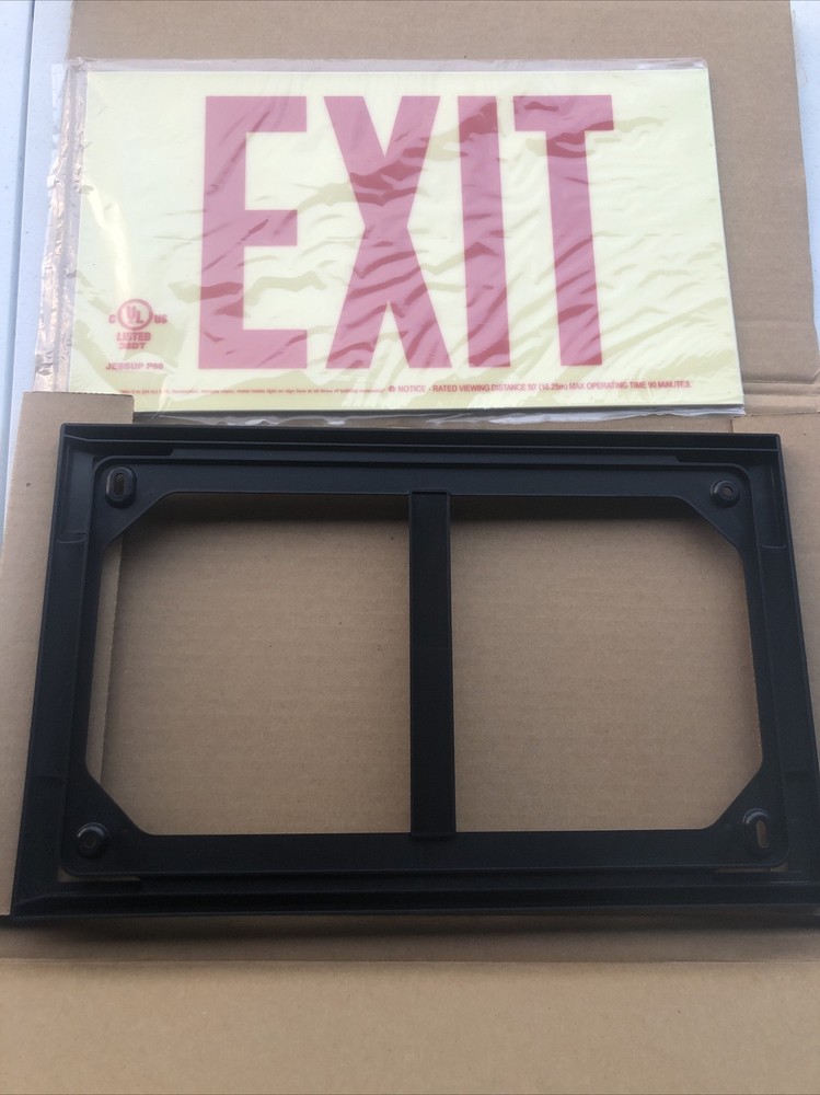 GloBrite Photoluminescent EXIT sign, red